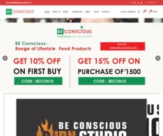 Beconscious.in(Buy Organic Food Products & Groceries Online) Screenshot