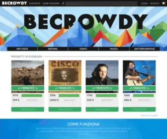 Becrowdy.com(Crowdfunding culturale italiano) Screenshot