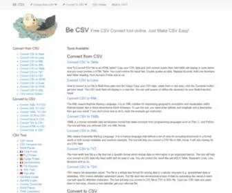 Becsv.com(Be CSV) Screenshot