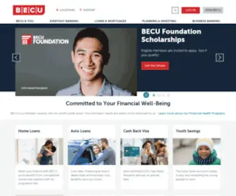 Becu.org(BECU is Washington's leading and largest community credit union. Our goal) Screenshot