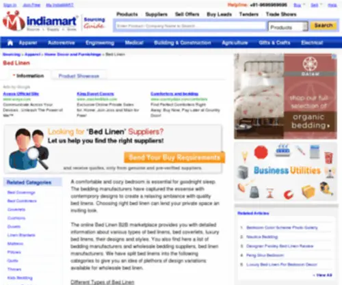 Bed-Linen-Manufacturers.com(Bed Linen Manufacturers) Screenshot