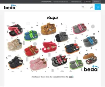 Bedabarefoot.cz(Czech shoe manufacturer) Screenshot