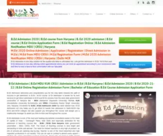 Bedadmission.net(B.Ed Admission 2019) Screenshot