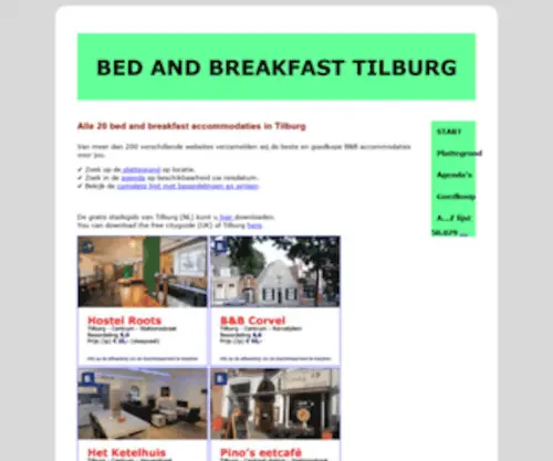 Bedandbreakfast-Tilburg.com(Bed and breakfast overzicht Tilburg) Screenshot