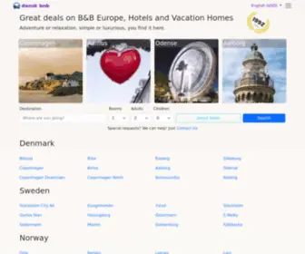 Bedandbreakfast.dk(B&B) Screenshot