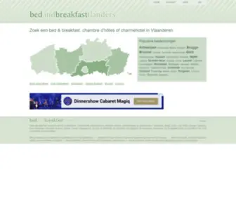 Bedandbreakfastflanders.be(Bedandbreakfast Vlaanderen) Screenshot