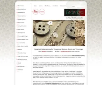 Bedecked.co.uk(Bedecked Haberdashery for exceptional buttons) Screenshot