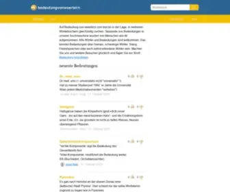 Bedeutung-Von-Woertern.com(Wörterbuch) Screenshot