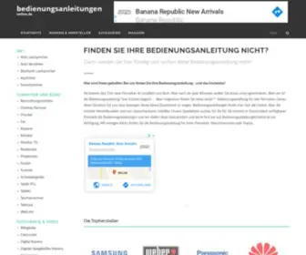 Bedienungsanleitungenonline.de(Finden sie hier ihre bedienungsanleitungen kostenlos zum download) Screenshot