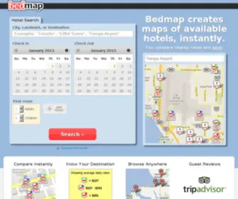 Bedmap.com(Hotel Search on a Map) Screenshot