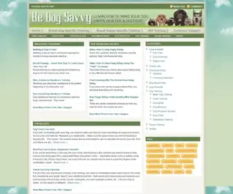 Bedogsavvy.com(Be Dog Savvy) Screenshot
