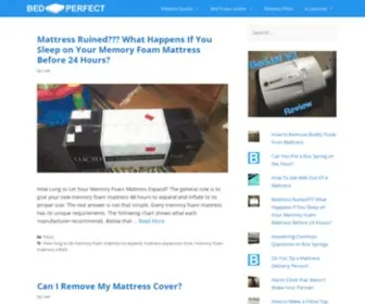 Bedperfect.com(Answering Mattress Questions) Screenshot