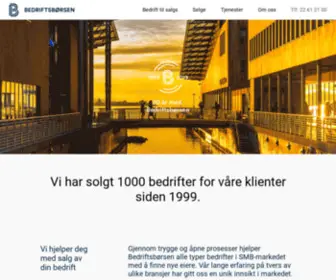 Bedriftsborsen.no(Bedriftsbørsen) Screenshot