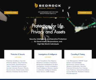 Bedrockspecialprojects.com(Create a safe space around you. Use the services) Screenshot