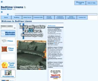 Bedtimelinens.com(Manufacturer and Wholesaler of comforter) Screenshot