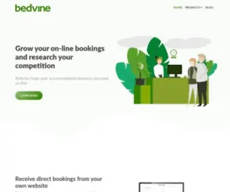 Bedvine.com(Booking engine and revenue management solutions provider for hotels) Screenshot