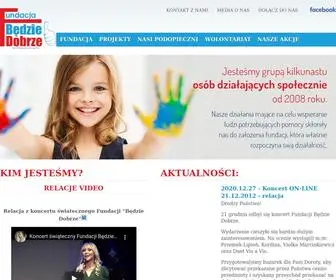 Bedziedobrze.pl(Fundacja Będzie Dobrze) Screenshot