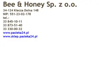 Bee24.pl(Bee & Honey Sp) Screenshot