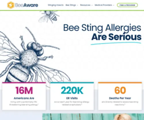 Beeawareallergy.com(BeeAware Allergy) Screenshot