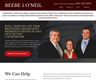 Beebeandoneil.com(Norwich Personal Injury Lawyers) Screenshot