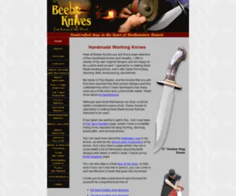 Beebeknives.com(Custom Handmade Knives for Hunting) Screenshot