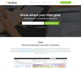 Beebole.com(BeeBole Timesheet) Screenshot