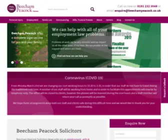 Beechampeacock.co.uk(Solicitors Newcastle) Screenshot