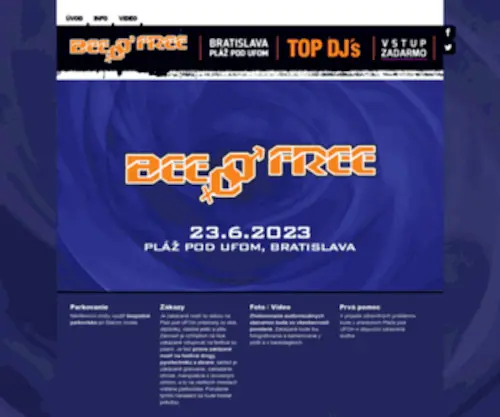 Beefree.sk(Informácie o festivale) Screenshot