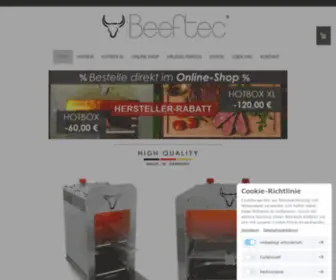 Beeftec.de(MADE IN GERMANY. Mit diesen Oberhitzegrills gelingt Dir mehr als nur das perfekte Steak) Screenshot