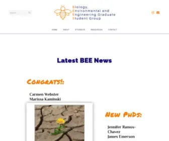 Beegrads.com(Biology, Environmental, Engineering Graduate Student Group) Screenshot