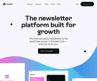 Beehiiv.com(The newsletter platform built for growth) Screenshot