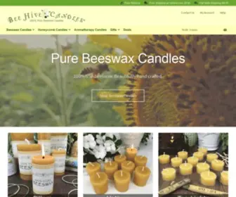 Beehivecandles.com(100% Pure Beeswax Candles) Screenshot