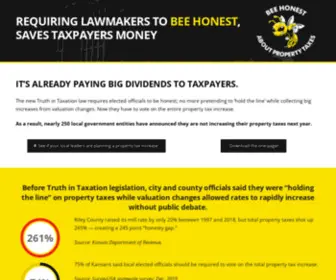 Beehonestkansas.com(Property Tax Stings) Screenshot