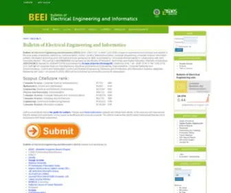 Beei.org(Bulletin of Electrical Engineering and Informatics) Screenshot