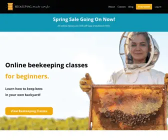 Beekeepingmadesimple.com(Online Beekeeping Courses & Free Video Lessons) Screenshot