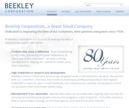 Beekleycorporation.com(Beekley Corporation) Screenshot