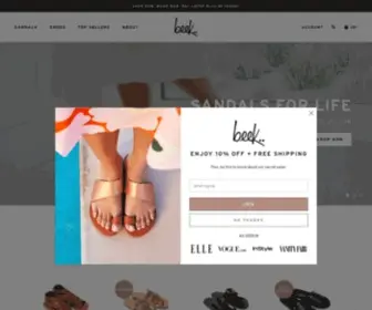 Beekshop.com(Handcrafted Leather Womens Sandals) Screenshot