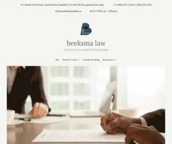 Beeksmalaw.ca(Beeksma Law Professional Corporation) Screenshot