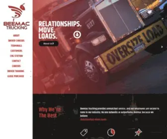 Beemactrucking.com(Premier Trucking and Logistics Company) Screenshot