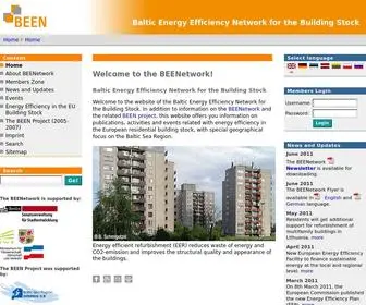 Been-Online.net(BEENetwork, the "Baltic Energy Efficiency Network for the Building Stock") Screenshot