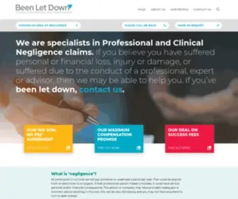 Beenletdown.co.uk(Professional Negligence Claims Solicitors) Screenshot