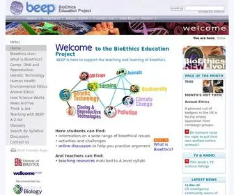 Beep.ac.uk(Teaching controversial and social issues in science) Screenshot