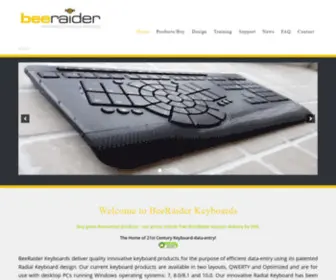 Beeraider.com(Unique compact wireless ergonomic keyboard design) Screenshot