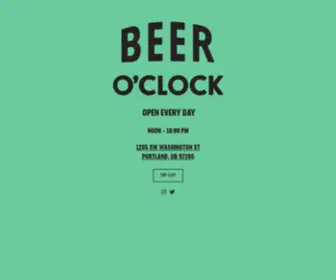 Beeroclockpdx.com(Beer O'Clock) Screenshot