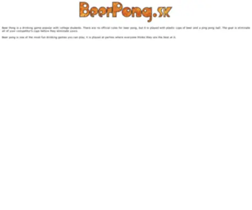 Beerpong.sk(Beer Pong Slovensko) Screenshot