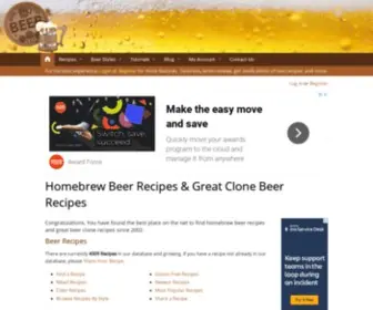 Beerrecipes.org(Beer Recipes and Resources for Homebrewers) Screenshot