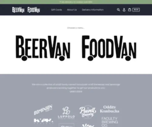 Beervan.ca(Vancouver British Columbia Craft Beer home delivery service online shop) Screenshot