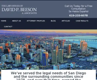 Beeson4Law.com(San Diego Personal Injury Attorney) Screenshot