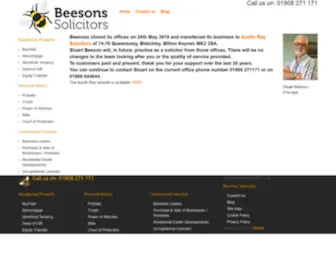 Beesons.net(Solicitors, Conveyancing & Probate Specialists, Residential, Personal, Commercial) Screenshot