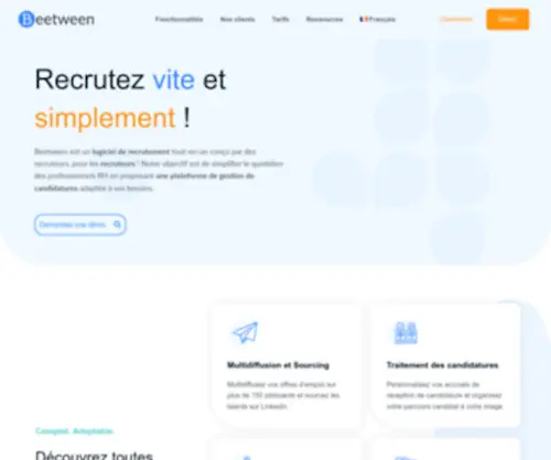 Beetween.fr(Votre solution de recrutement et de multidiffusion d'annonces) Screenshot